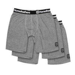 Boxerky Horsefeathers DYNASTY LONG 3PACK BOXER SHORTS (heather gray)