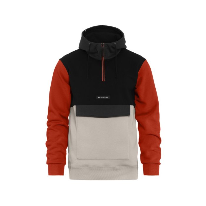 detail MILO SWEATSHIRT (black/orange rust)