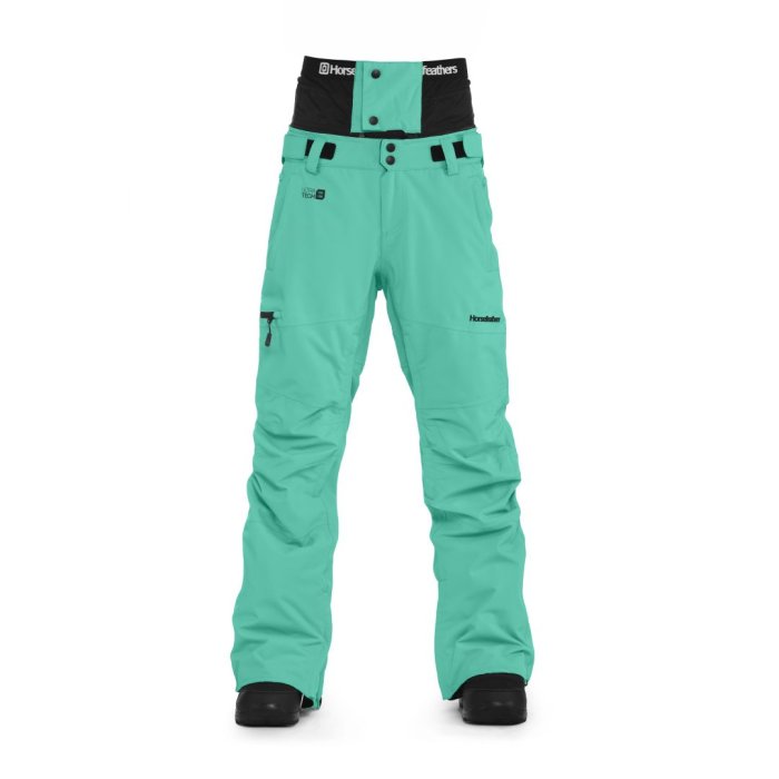 detail Kalhoty Horsefeathers LOTTE SHELL PANTS (turquoise)