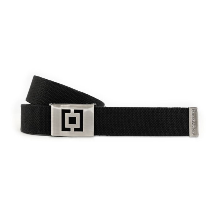 detail Pánský opasek Horsefeathers IDOL PLAIN BELT (black)